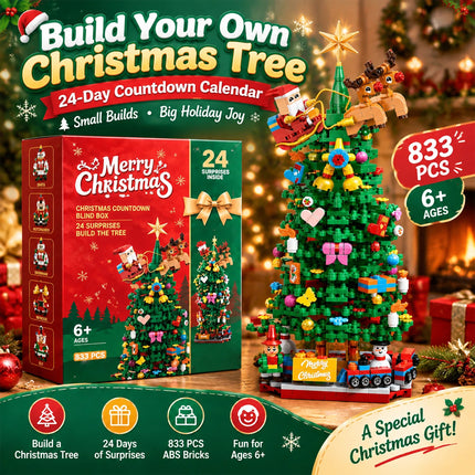 Advent Calendar 2026 Christmas Tree Building Blocks 24 Days Countdown Set