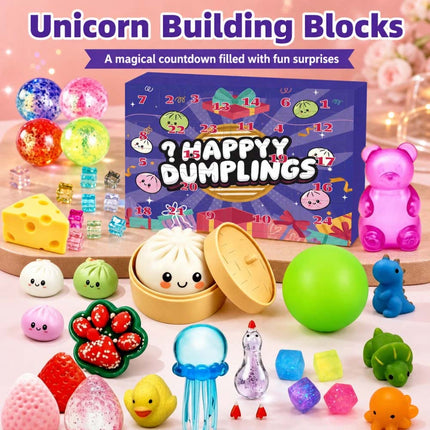 24PCS Advent Christmas Calendar 2026 Squeeze Doll Toy Set Xmas Gift