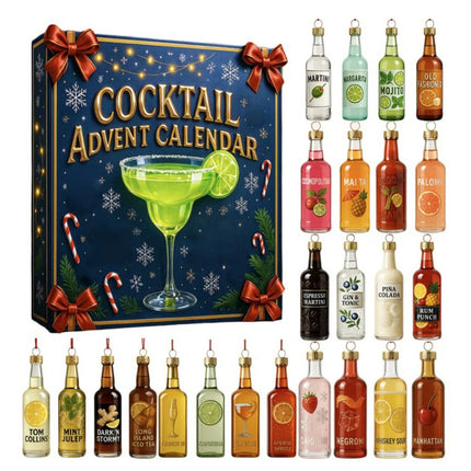 2025 Cocktail Advent Calendar, 24 Days Christmas Countdown Calendar