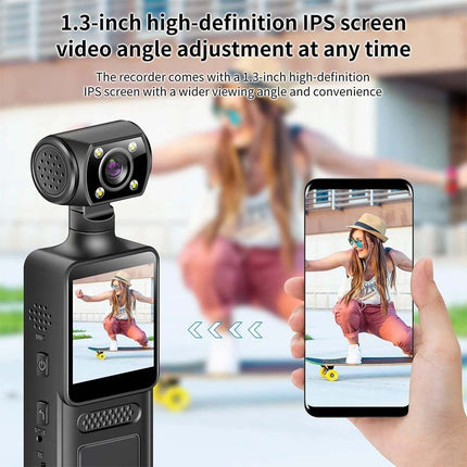 Handheld Action Camera 4K 180° Rotatable WIFI Pocket Camera Vlog DV Sports Cam