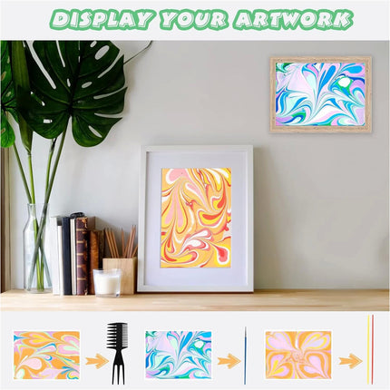 Marbling Painting DIY Painting on Water Creative Colors Art Set Xmas 12Color