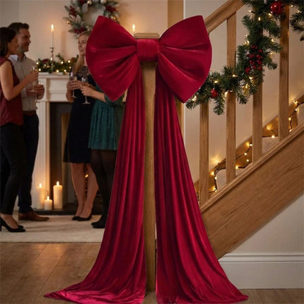Soft Draping Large Velvet Christmas Bow Christmas Wreaths Bow Christmas Tree