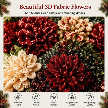 3D Fabric Christmas Snowman Wreath 30CM DIY Xmas Garland Baubles Ornaments Party