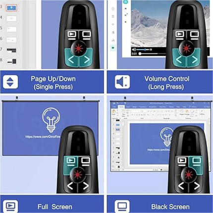 Wireless USB PowerPoint Presenter Remote Slide Advancer Presentation Clicker