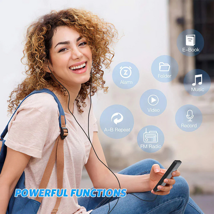MP3 Player with Bluetooth 5.0 Portable Digital Lossless Music MP3 MP4 Player