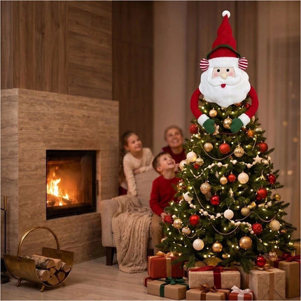 Christmas Tree Top Santa Claus Decoration Holiday Home Display