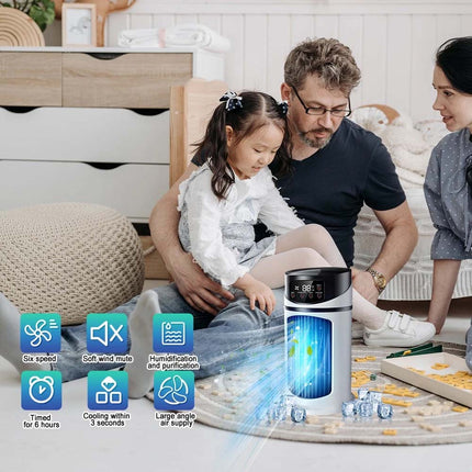 Multifunction Cooling Fan Air Cooler Spray Conditioner Personal Silent Desk fan