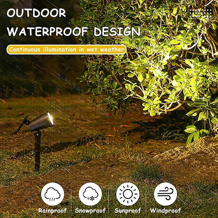 2Pcs Solar Spot Lights LED Garden Outdoor Pathway Lawn Fence Lamp Spotlight RGB