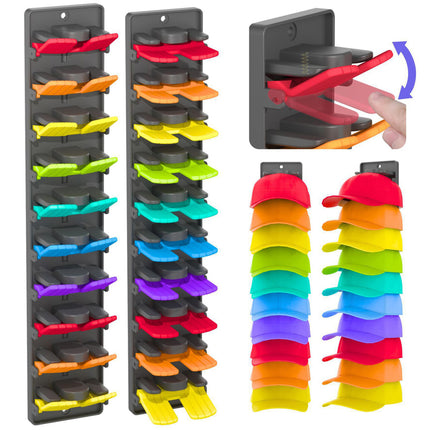 2PCS Space Saving 10 Hat Organizer Rack for Baseball Caps Hat Storage Holder