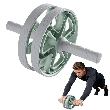 AB Roller Wheel Adjustable Wheel Fitness Core Workout Exercise Detachable Grey