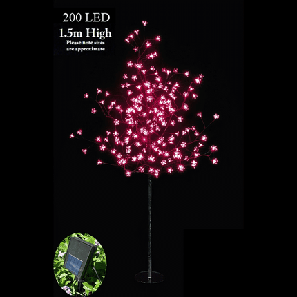 200 LED 1.5m Cherry Blossom Solar Christmas Outdoor Tree