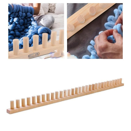Wooden Knitting Loom Kit Thick Blanket Loom Weaving Loom Adjustable Size