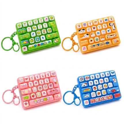 Mini Fingertip Button Keyring Cartoon Stress Relief Fidget Toy Travel Use
