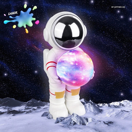 Laser Astronaut Bluetooth Speaker with Glow Light for Bedroom Decor