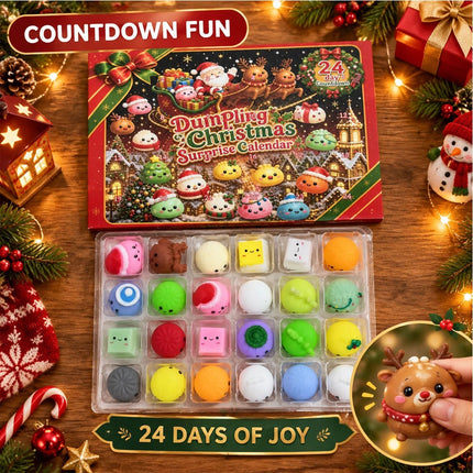 2026 Christmas Squi-shy Advent Calendar 24 Days Dumpling Toys  Xmas Gift