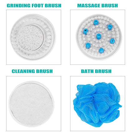 Shower Brush Electric Washer Massage Exfoliating Long Handle Body Back Scrubber