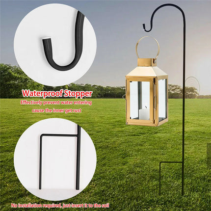 8 Pack Shepherd Hooks 90cm, Plant Basket Hanger Crook, Garden Stakes Bird Feeder Pole