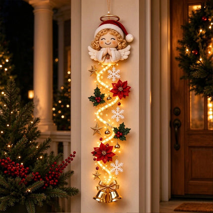 Glowing Christmas Door Hanger Decorations for Walls, Windows, Covered Porches