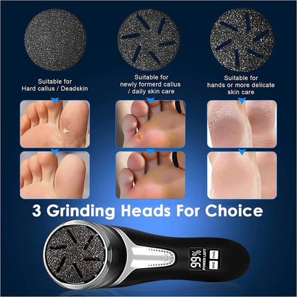 Electric Foot File Callus Remover Rechargeable Hard Skin Grinder Care Tool