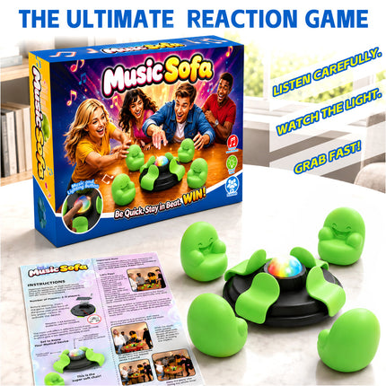 Interactive Electronic Board Game Set with Lights, Sounds and 4 Mini Sofas