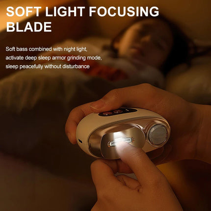 Electric Nail Clippers Automatic LED Light Trimmer Toe Cutter USB Rechargeable