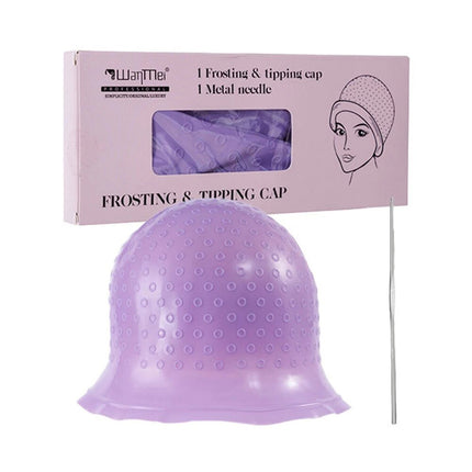Hair Cap Reusable Highlighting Tinting Streaking Silicone Hat Hairdressin