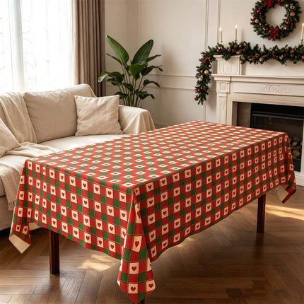 Christmas Rectangle Tablecloth, Dining Home Table Cover for Xmas Party Decor, 140*220CM