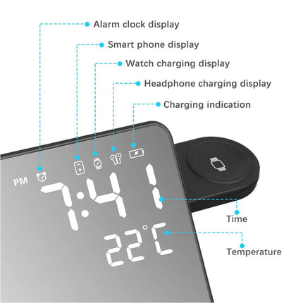 4 in 1 Foldable Wireless Charger Fast Charging Station for Watch iPhone Earphone
