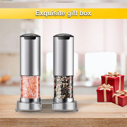 2PCS Electric Salt And Pepper Grinder Set, Rechargeable Salt And Pepper Mill New