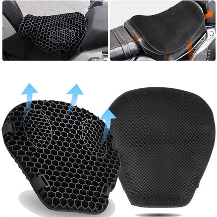 Universal Motorcycle Seat Cushion Cover Comfort Gel Pillow Pad Pressure Relief