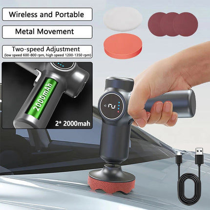 85W Cordless Car Polisher Electric Buffer Rechargeable Sander Portable Polisher