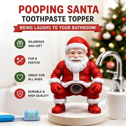 Funny 3D Printed  Santa Claus Toothpaste Topper Decoration for Bathroom