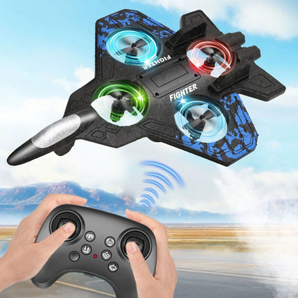 2026 Upgraded Skyriders RC Jet Stunt Fighter Jet LED Lights 360 Flip Foam Plane