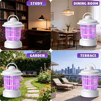 LED Electric Mosquito Lamp USB Fly Trap Insect Catcher Mozzie White