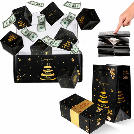 Pop Up Surprise Cash Explosion Gift Box Luxury Money Box Birthday