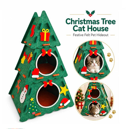 Christmas Tree Cat Tree Tower Cats Beds Furniture Cat House