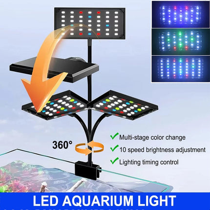 LED Aquarium Light Lighting Full Spectrum Aquarium Light Plant Fish Tank Lamp