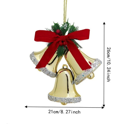 Triple-Bell Christmas Bell Hanging Ornament Window Decoration