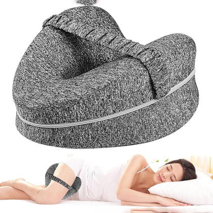 Memory Foam Leg Pillow Cushion Knee Support Pillow with Washable Cover for Bed and Sofa