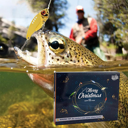 2026 Fishing Advent Calendar 24 Day Christmas Countdown Fishing Lures Tackle Set
