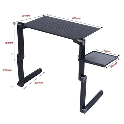 Laptop Stand / Desk-Portable Folding Aluminium Ergonomic Adjustable Height New