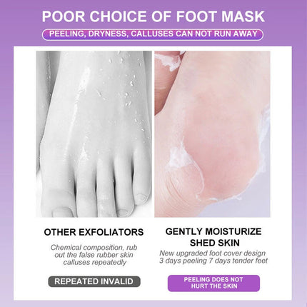 5 Pair Exfoliating Foot Peel Mask Soft Feet Hard Dead Skin Remove Smooth Sock