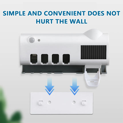 Toothbrush Holder Sensor UV Sanitizer Automatic Toothpaste Dispenser Squeezer