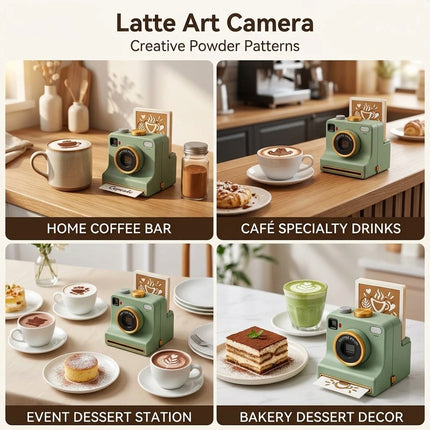 3D Printed Latte Art Camera, Coffee Powder Printer with Multiple Stencil Cards