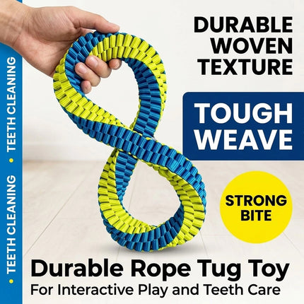Nordsprite Dental Cleaning Tug Toy for Dogs,Washable Figure-8 Double-Loop Design