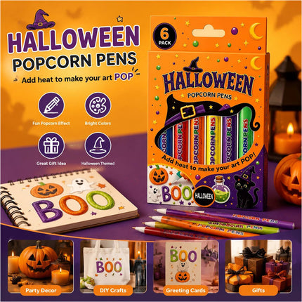 3D Puffy Bubble Art Drawing Pens Magic Popcorn Pens DIY Craft Set 3 Box