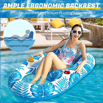 Inflatable Floating Hammock Water Mat Bed Float Chair Swimming Pool Sport Toys
