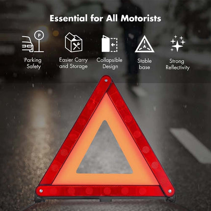 3Pcs Car Triple Emergency Warning Triangle Reflector Road Roadside Sign - Image 3