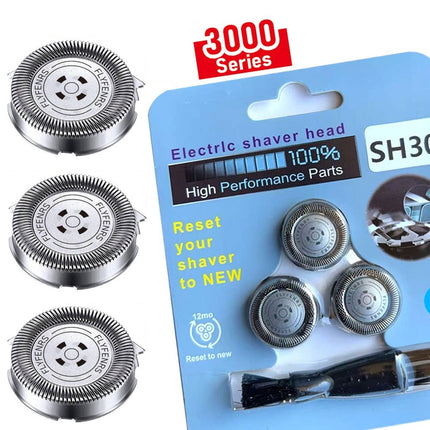 3Pcs SH30 Replacement Shaver Heads for Philips Series 1000/3000/5000X