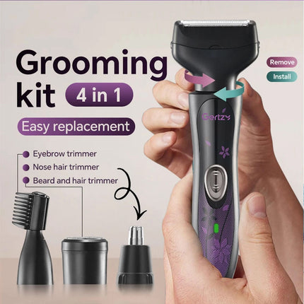 4 In1 Women's Eyebrow Trimmer Painless Ear And Nose Hair Trimmer Beauty Set - Image 4